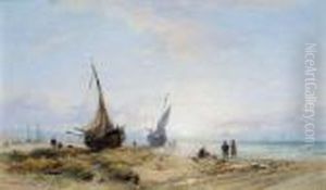 Pescatori Sulla Spiaggia by Remigius Adriannus van Haanen