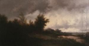 View Of A Forest Before A Storm by Remigius Adriannus van Haanen