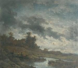 Evening Landscape With Figures