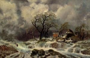 Winterlandschaft by Remigius Adriannus van Haanen