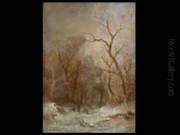 Winterlandschaft Mit Reisigsammlern - view 1