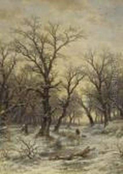Huntsman In A Winter Landscape - view 1