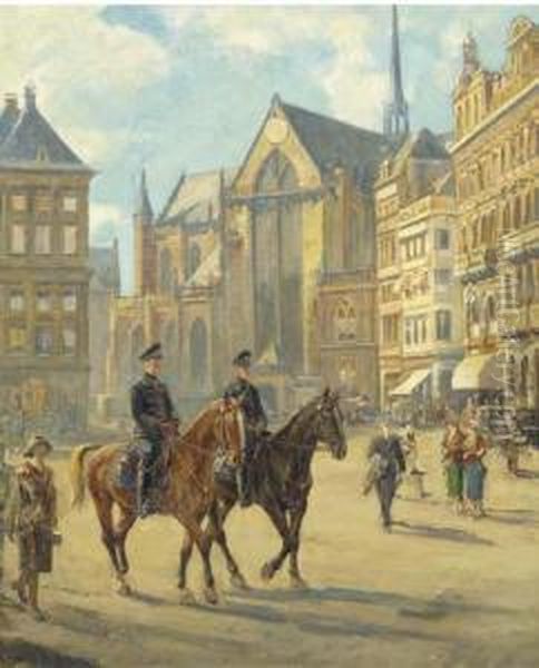 Bereden Politie Op De Dam - view 1