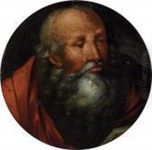 Portrait Of An Evangelist by Cornelis Cornelisz Van Haarlem