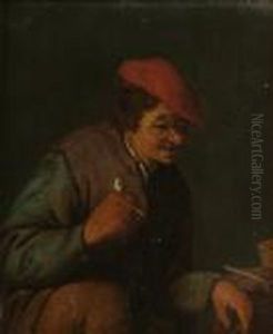 A Toper Holding A Pipe; And A Peasant Woman At A Table A Toper Holding A Pipe; And A Peasant Woman At A Table