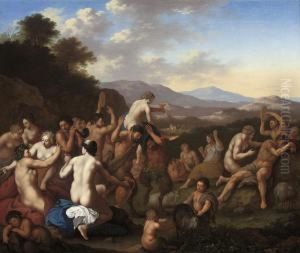 A Bacchanal by Jan van Haensbergen