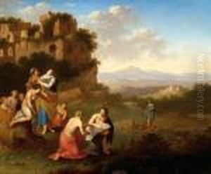 Moses Found By The Daughter Of The Pharaoh by Jan van Haensbergen