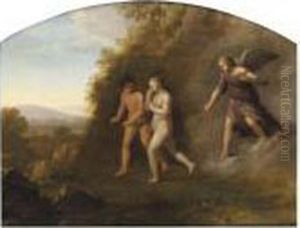 The Expulsion From The Garden Of Eden by Jan van Haensbergen