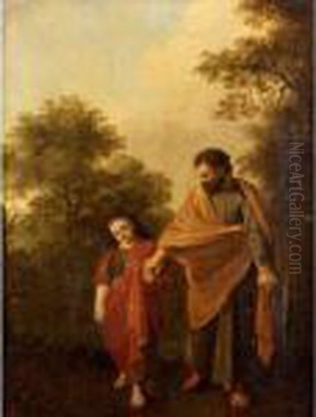 The Young Christ And Saint Joseph Walking In A Landscape - view 1