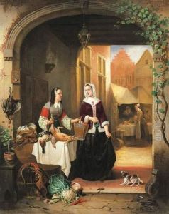 Markttafereel (1869) by Alexis van Hamme