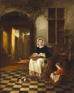 At Mother's Knee by Alexis van Hamme