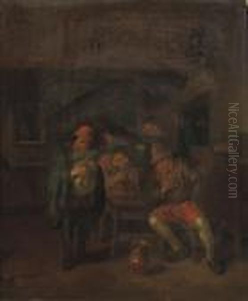 Peasants Making Music In A Tavern - view 1