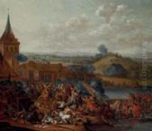 The Battle Of The Boyne by Maarten Van Heemskerck