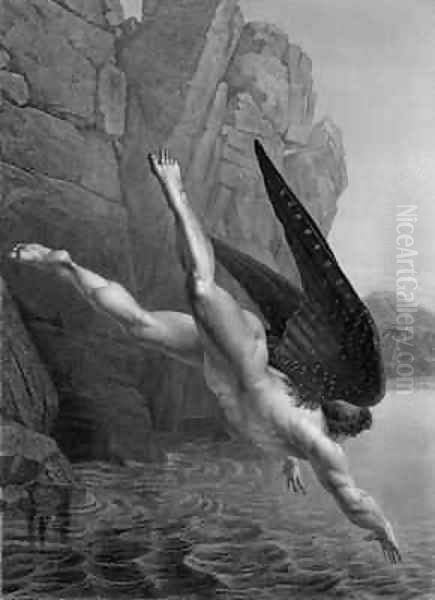 Satan plunges into the River Styx - view 1
