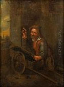 Le Marchand De Moules. by Maarten Van Heemskerck