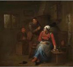 Two Peasants And A Woman In An Inn Two Peasants And A Woman In An Inn