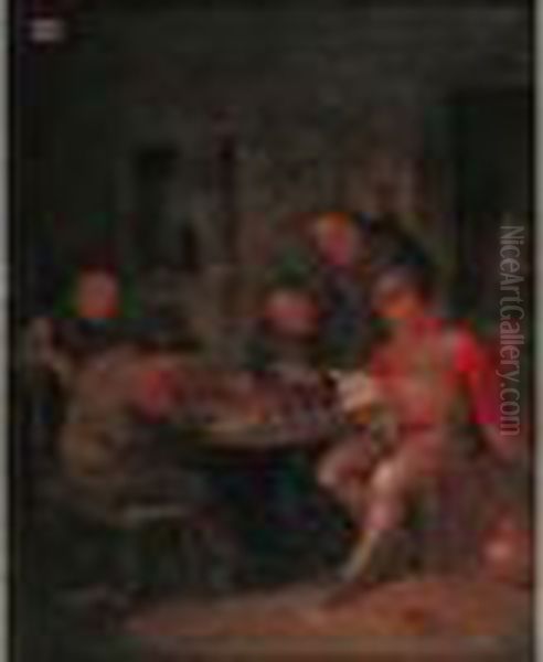 Scene De Lecture Dans Une Auberge - view 1