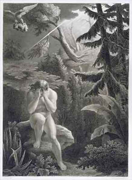 Adam lamenting his sinfulness - view 1