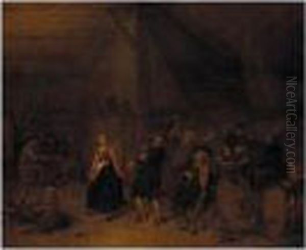 A Tavern Scene With Musicians - view 1