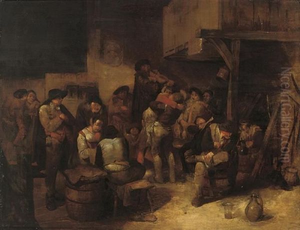 Boors In A Tavern - view 1