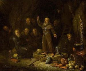 Hermit Monks In A Grotto