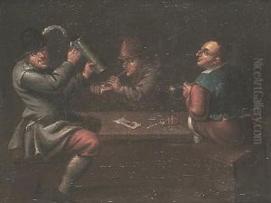 Peasants Smoking And Drinking In An Interior