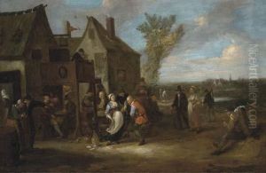 A Village Kermesse by Egbert Van Heemskerck