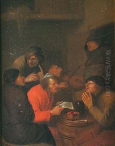 Interno Con Figure by Egbert Van Heemskerck