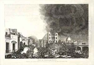 View of Torro del Greco Taken on the 8th day after the eruption of Vesuvius by Lady H. Fitzgerald
