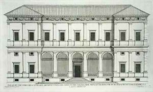 Palazzo Chigi on the Lungara Rome by Pietro or Falda, G.B. Ferrerio