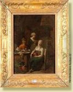 Interieur De Cuisine Animee by Egbert van the Elder Heemskerk