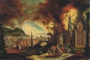 Aeneas Carrying His Father Anchises From The Burning City Oftroy