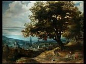Landschaft Mit Stadtansicht Landschaft Mit Stadtansicht