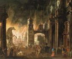 The Sack Of Troy by Daniel van Heil