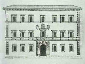 Palazzo of the Reverend monks of San Paolo Posto Piazza Santa Maria Trastevere Rome by Pietro or Falda, G.B. Ferrerio