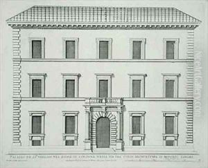 Palazzo Verospi Rome by Pietro or Falda, G.B. Ferrerio