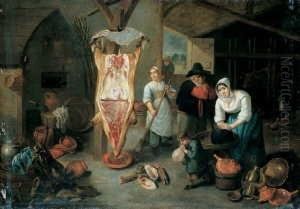 Das Geschlachtete Schwein.