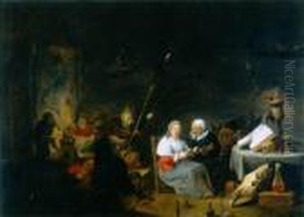 Interior Scene With Two Ladies At Their Devotions - view 1