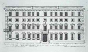 Palazzo Chigi Piazza Colonna Rome by Pietro or Falda, G.B. Ferrerio