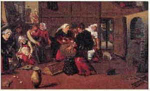 Interieur De Tripot by Jan Sanders Van Hemessen