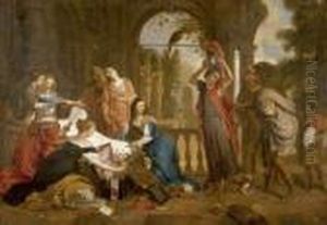 Achille Parmi Les Filles De Lycomede Toile.