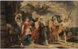 The Flight Of Lot And His Family From Sodom