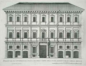 Palazzo Grazioli Piazza San Marco Rome by Pietro or Falda, G.B. Ferrerio