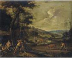 Family Of Cain And Abel Working The Land