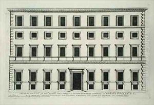 Palazzo of Giovanni Francesco Negroni Treasurer to Pope Innocent XI Rome by Pietro or Falda, G.B. Ferrerio