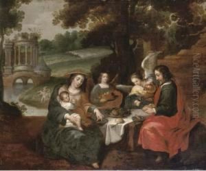 The Rest On The Flight Into Egypt by Willem van, the Elder Herp
