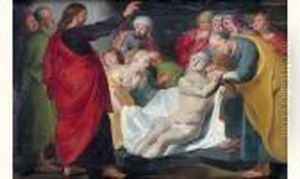 La Resurrection De Lazare by Willem van, the Elder Herp