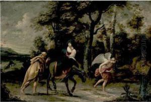 Flight Into Egypt by Willem van, the Elder Herp