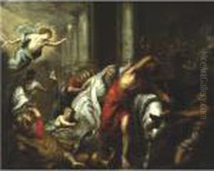 Triumph Of The Eucharist Over The Idolators by Willem van, the Elder Herp