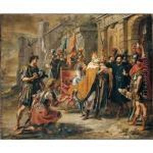 A Biblical Scene, Possibly The Repentence Of David At The Death Of Uriah by Willem van, the Elder Herp
